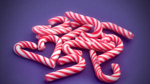 Candy Cane Sa Purple Background wallpaper — Studio Display Wallpaper