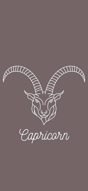Capricorn Minimalist Head Drawing wallpaper. — iPhone 13 Mini Wallpaper