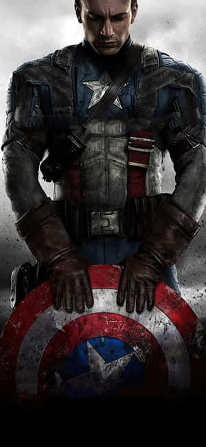 Captain America Background — iPhone 12 mini Wallpaper