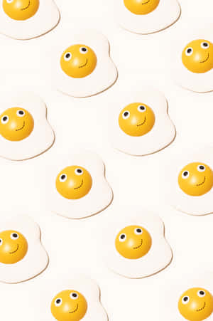 Caption: A Lively Smile Emoji Blended with Sunny Side Up Egg — Huawei MatePad 11.5 (2026) Wallpaper