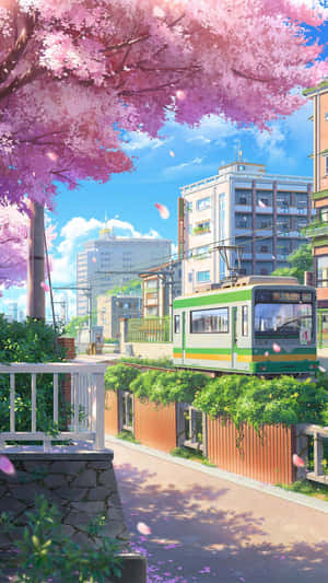 Anime City Background — Anime city GIF Wallpaper