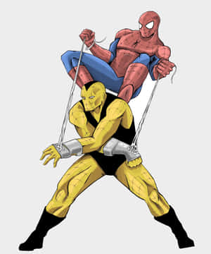 Caption: Ang Shocker Superhero sa Aksyon — Galaxy Z Fold 5 Wallpaper