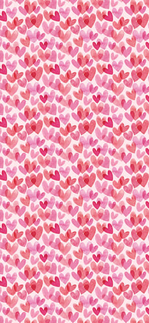Pink Heart background — iPhone 15 Wallpaper