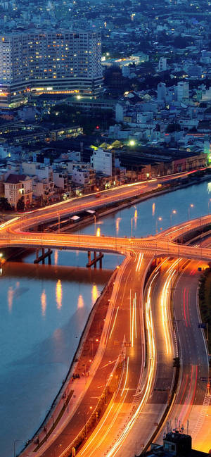 Ho Chi Minh city passing cars wallpaper — Samsung S21 Ultra Wallpaper