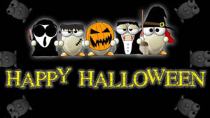 Cartoon Halloween sikat na mga karakter wallpaper