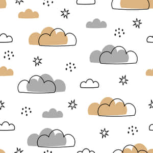 Cartoon na Langit na Background — iPad 10th Generation Wallpaper