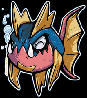 Carvanha at Bubbles — Pokemon Wallpaper