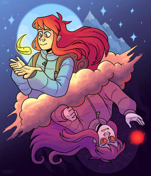 Celeste Madeline Badeline art wallpaper — Galaxy Z Fold Wallpaper