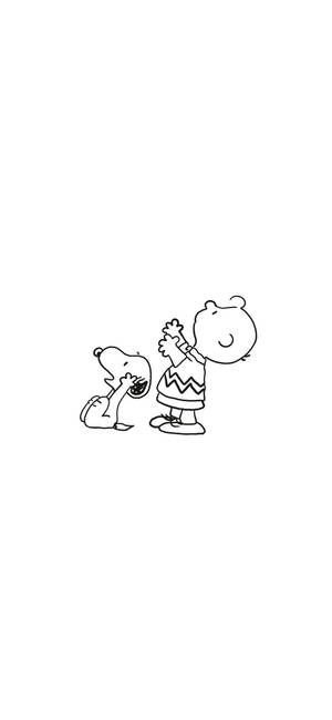 Charlie Brown Snoopy outline wallpaper — Samsung S21 Ultra Wallpaper