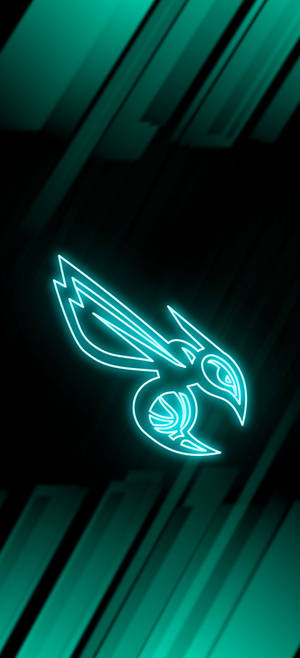 Charlotte Hornets emblem in neon green wallpaper — 1080x2400 Wallpaper