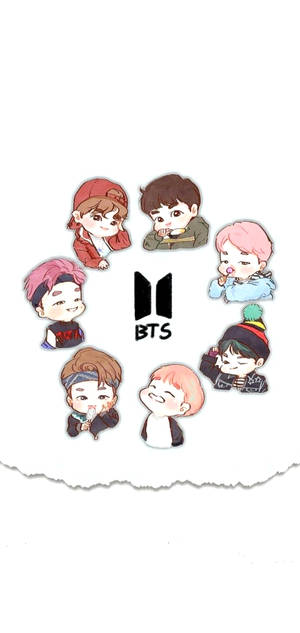 Chibi BTS Lockscreen — iPhone 14 Wallpaper