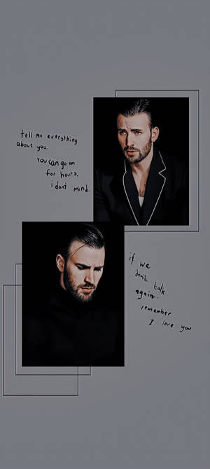 Chris Evans black minimalist wallpaper