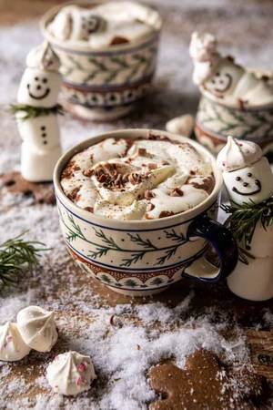Christmas Aesthetic Holiday Latte wallpaper — 2:3 Wallpaper