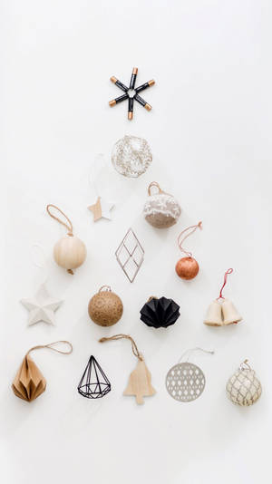 Christmas Aesthetic Ornaments wallpaper — 9:16 Wallpaper