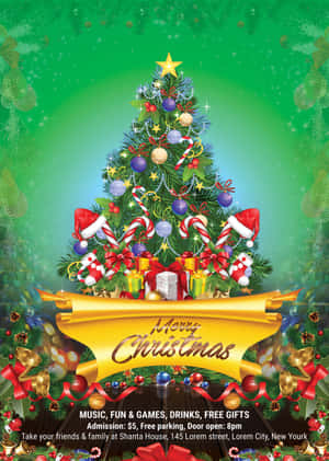 Background para sa Christmas Flyer — Realme Pad 3 Wallpaper