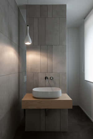 Clean at Minimalist na Toilet Design — Huawei MatePad 11.5 (2026) Wallpaper