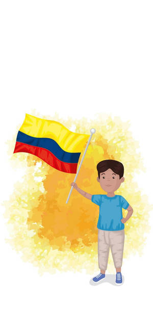 Colombia Flag Graphic wallpaper — 1290x2796 Wallpaper