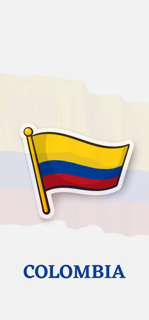 Wallpaper ng watawat ng Colombia vector art — 1320x2868 Wallpaper