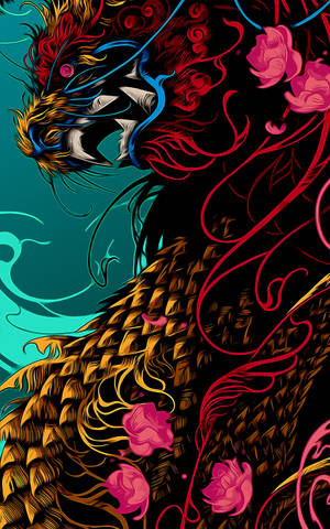 Color Dragon Art For Iphone Screens — Honor Pad 20 Wallpaper