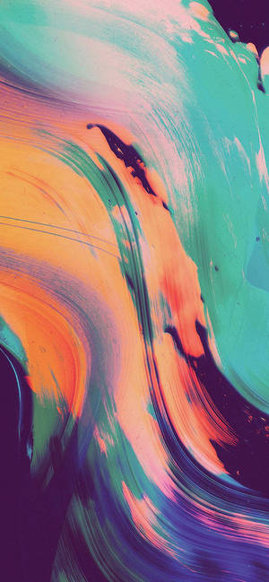 Pastel-kulay na abstract brushstrokes para sa iPhone XR na wallpaper