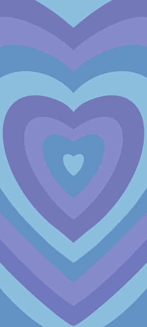 Concentric Blue Heart PFP — iPhone 11 Pro Wallpaper