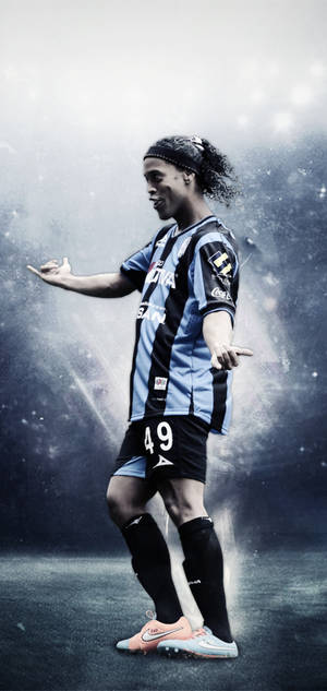 Confident Player Ronaldinho wallpaper — iPhone 17 Pro Wallpaper