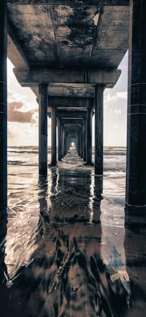 Contemporary Underneath Dock — Galaxy S25 Wallpaper