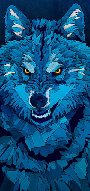 Cool Blue Wolf [wallpaper] — iPhone Xr Wallpaper