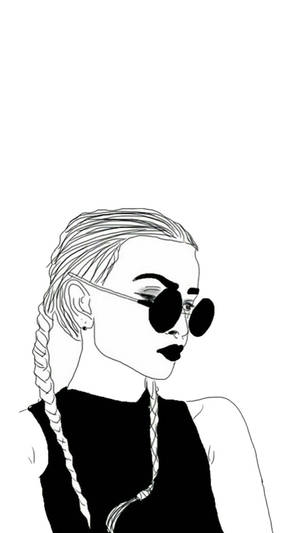 Cool na Guhit na Babae Wallpaper — Aesthetic na babae GIF Wallpaper