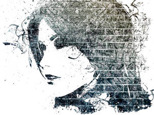 Cool na Guhit sa Brick Wall Wallpaper