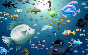 Cool na isda digital artwork wallpaper
