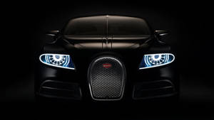 Cool na itim na Bugatti wallpaper — Cool na mga sasakyan GIF Wallpaper