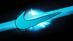 Cool na Logo ng Nike na Cyan