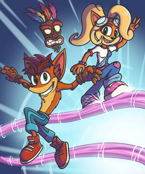 Crash Bandicoot 4 wallpaper — Galaxy Z Fold 5 Wallpaper