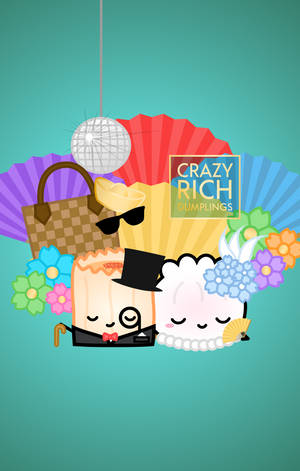 Crazy Rich Asians cute vector art wallpaper — Honor Pad 20 Wallpaper