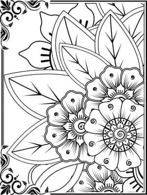Mga Larawan ng Bulaklak na Pangkulay — 3:4 Wallpaper
