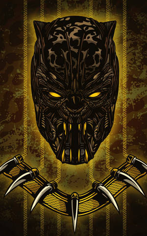 Creepy Golden Jaguar Killmonger Wallpaper — Astig na tagaslipaw ng demonyo Wallpaper