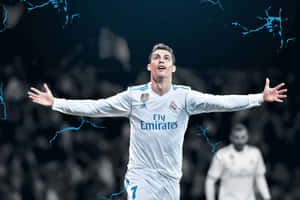 Cristiano Ronaldo sa aksyon sa larangan ng soccer — Cristiano ronaldo Wallpaper