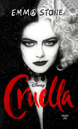 Cruella monochrome poster wallpaper — Honor Pad Wallpaper