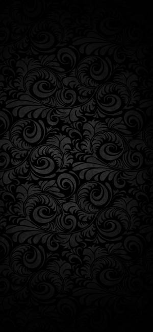Black Apple Iphone Image Of Curled Ferns — Samsung S23 Wallpaper