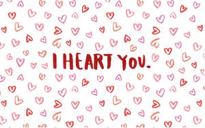 Cute Aesthetic I Heart You Para sa Computer