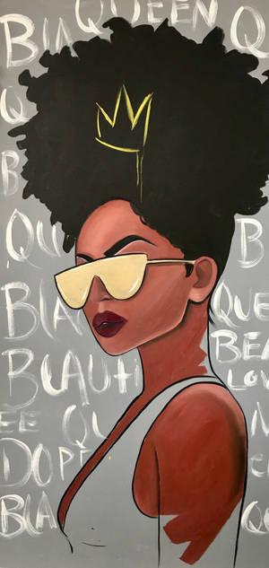 Cute Black Girl Queen wallpaper