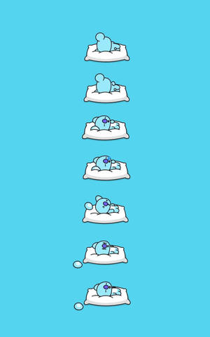 Cute BT21 Koya Natutulog — Infinix Xpad 30 Pro Wallpaper