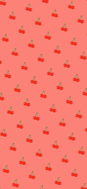 Mga Cute na Seresa na Makintab na Pula — iPhone 11 Pro Wallpaper