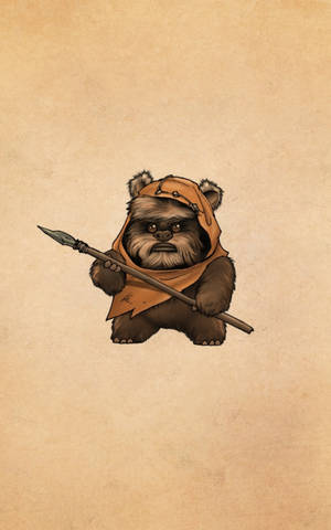 Cute Ewok Star Wars Tablet — Galaxy Tab S10+ Wallpaper
