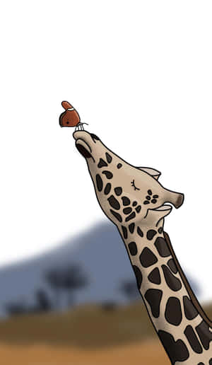 Cute na mga Larawan ng Giraffe — Cute anime GIF Wallpaper