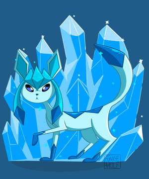 Cartoon Art Glaceon Wallpaper — Galaxy Z Fold 5 Wallpaper