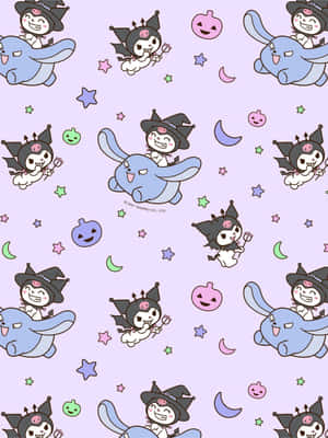 Cute Kuromi Pattern Wallpaper — Kindle Paperwhite Wallpaper