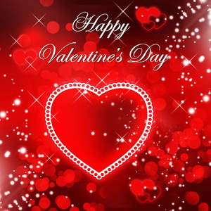 Cute Valentine's Day Red Sparkling Hearts — Cute araw ng mga puso Wallpaper