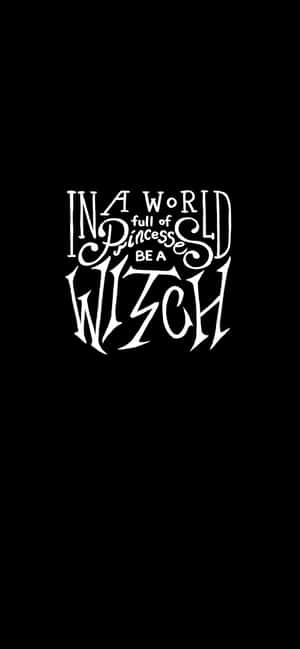 Cute Witchy Typography — iPhone Xr Wallpaper